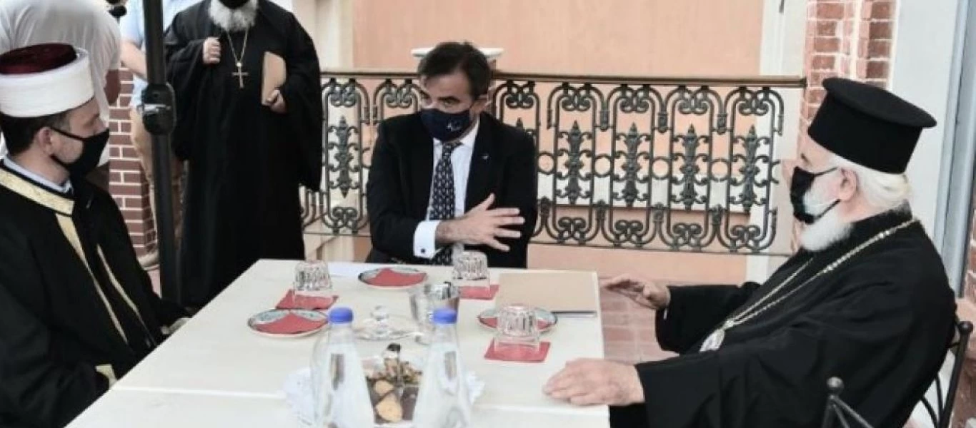 Μ.Σχοινάς στην Ξάνθη σε συνάντηση με τον μητροπολίτη και τον τοποτηρητή της Μουφτείας: «Αυτά τα παραδείγματα θέλει η ΕΕ»